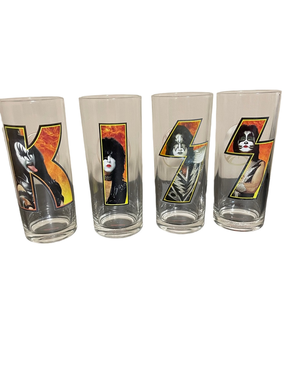 2010 KISS Branded 10 Ounce Glass Tumbler Set of 4